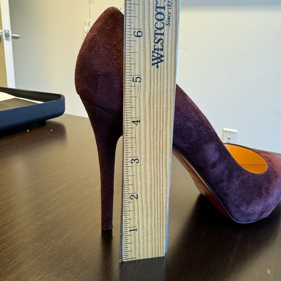Christian Louboutin Purple Suede Heels - Picture 8 of 11